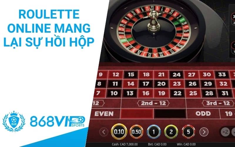 Roulette online mang lại sự hồi hộp và kịch tính