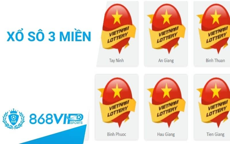 Xổ số 3 miền tại 868VIP được cập nhật kết quả nhanh chóng 